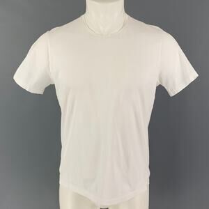 JIL SANDER Size XL White Cotton Crew-Neck T-shirt